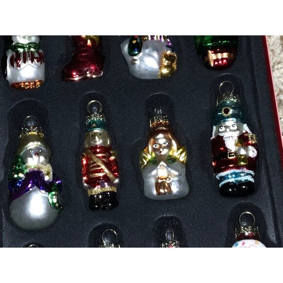 Figural Christmas Ornaments Tree Snowman Santa Nutcracker Set of 12 - Picture 3 of 6